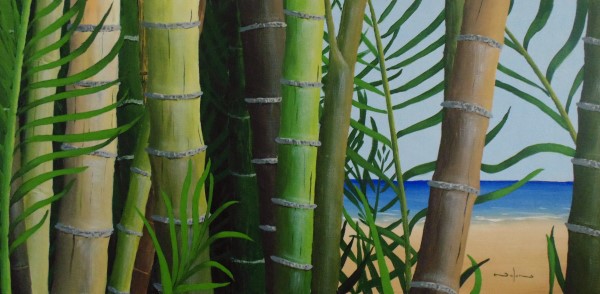 how to paint bamboo palms