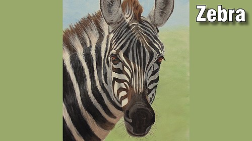 how to paint a zebra in acrylic