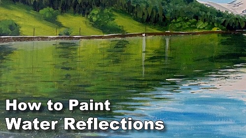 how to paint reflective water