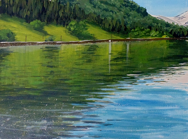 how to paint water in acrylic
