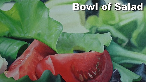 how to paint salad lettuce tomato
