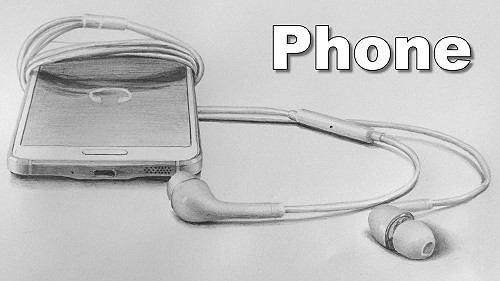 how to draw a phone