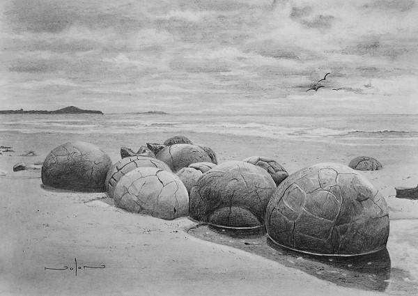how to draw sea rocks